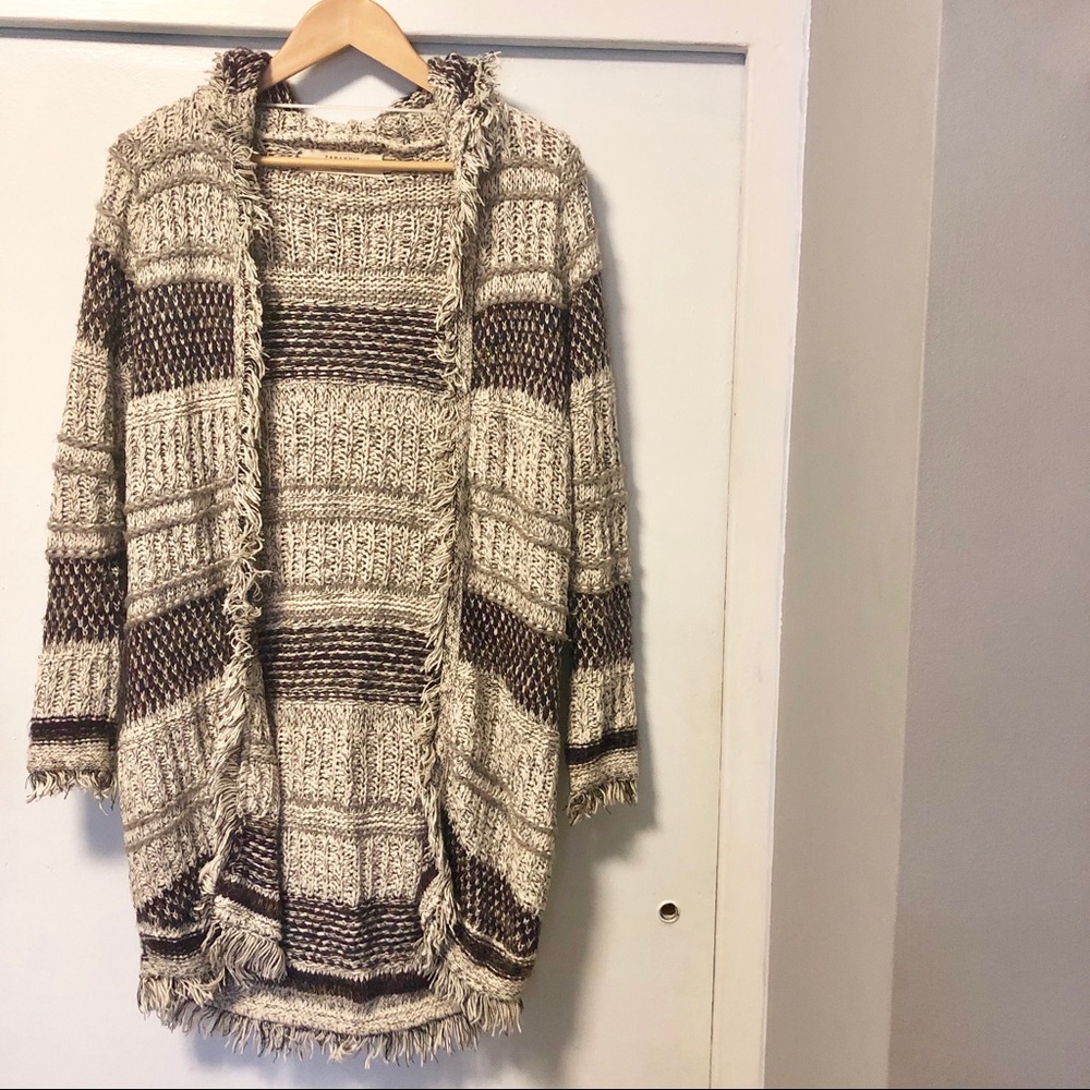 Zara Knit hooded cardigan